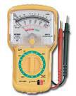 6 function analog multimeter with integrated test leads