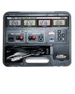 Compact, battery operated appliance tester for analyzing AC power loads