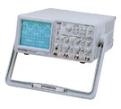 The GOS-6031 Series Analog Oscilloscopes provides a remarkable combination of high performance and compact design in bandwidth at 50 MHz. Coupled with various trigger functions, waveforms can be acquired and observed in diverse application fields. Signals can be magnified by a ratio of x5, x10 and x20 in the use of the ALT MAG function. Together with the Cursor Readout and Frequency Counter functions , the GOS-6031 Series offers tremendous value for your investment in testing and analysis.