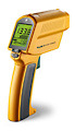Fluke 574CF Digital Infrared Thermometer with 100-point data logging includes software for graphing and analysis for follow-up reporting and documentation.