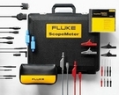 Using the ScopeMeter 120 Series in dedicated applications like automotive electronics troubleshooting, often requires special accessories like adapters, connectors and test leads to establish the measurement connection to the circuitry under test. The Fluke SCC128 kit provides a host of accessories that allow you to easily and quickly make measurements on automotive electronic systems, using a 120 Series ScopeMeter.
