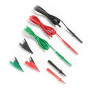3 test leads connected to low-leakage probes (red, black, green)
3 alligator clips (red, black, green)
Maximum jaw opening: 26 mm (1 in.)
Replacement test lead set for the Fluke 1550B MegOhmMeter
Length (lead only): 2.6 m (8.6 feet)
Cat II 1000 V, Cat III 600 V, 5kV DC Max (Probes)
Cat II 1000 V, Cat III 600 V, 20 amps (alligator clips)