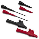 Set of push-on adapters for TL71 and TL75 test probes
IC test adapters, extended probe tips, medium alligator clips (max.opening 7.6 mm)
CAT III 300 V, 3 A rating
One year warranty