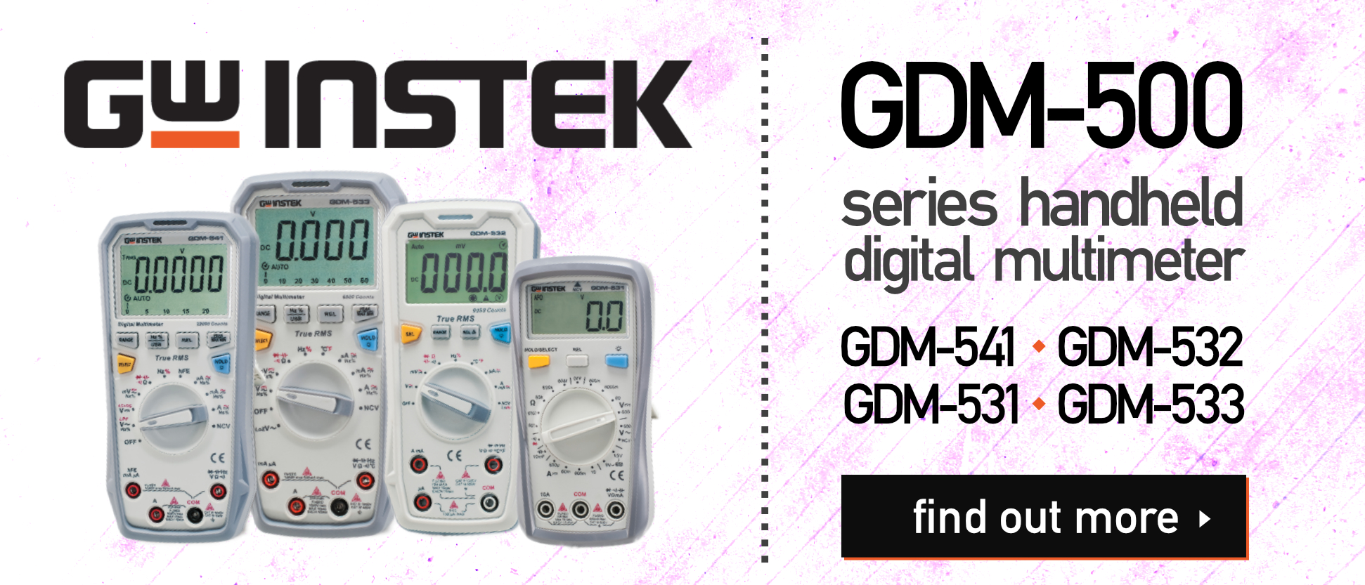 New generation handheld DMM, the GDM-500 series; In your palm, powerful and beyond